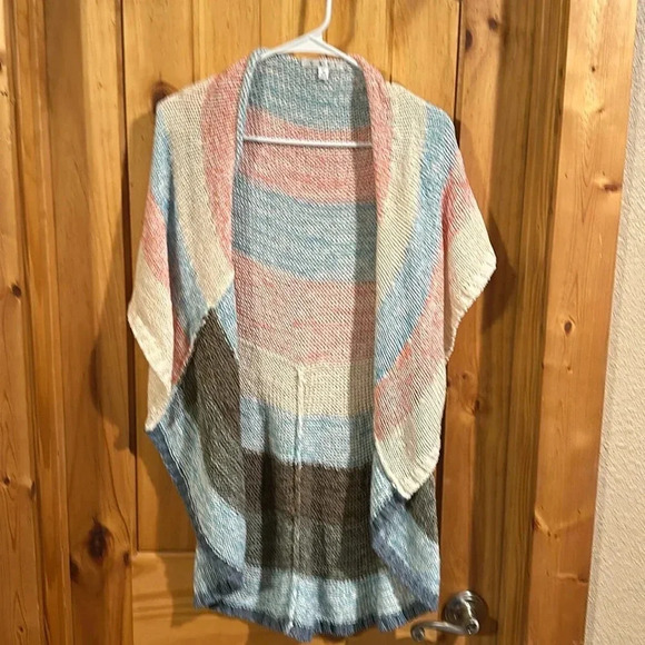 CABI Line Up Circle Sleeveless Cardigan Sweater Vest - Picture 1 of 5